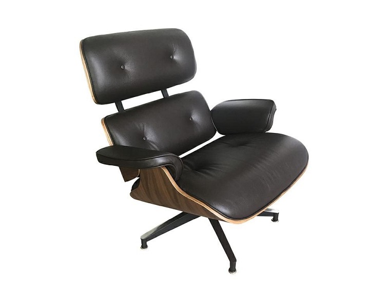 Fotel LOUNGE HM PREMIUM SZEROKI Z Podnóżkiem Orzech Skóra Naturalna