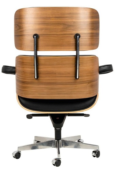 Fotel Biurowy LOUNGE GUBERNATOR Czarny/Orzech