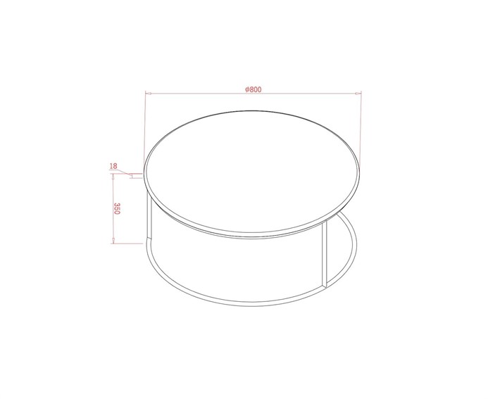Stolik ROSE HILL RH07 fi80 Zielony/Złoty