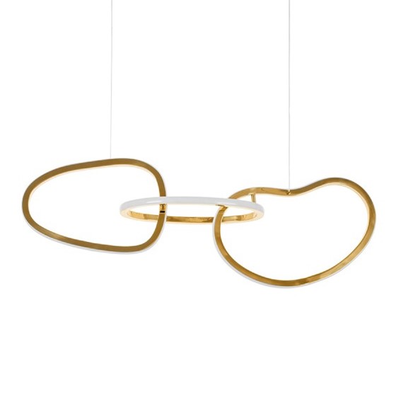 Lampa Wisząca JAZZ 3 Złoty/Biały