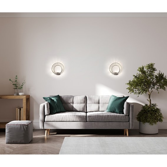 Lampa Ścienna WAVE Złoty/Transparentny