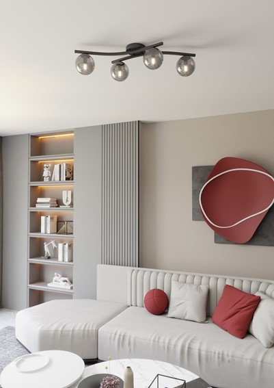 Lampa Wisząca OPUS 4 Czarny/Grafitowy