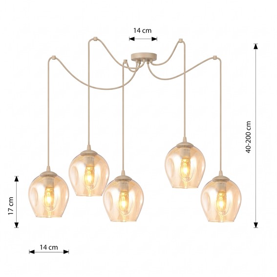 Lampa Wisząca LEVEL 5 Beżowy/Miodowy