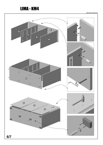 Komoda LIMA KM-4 Dąb Sonoma/Biały
