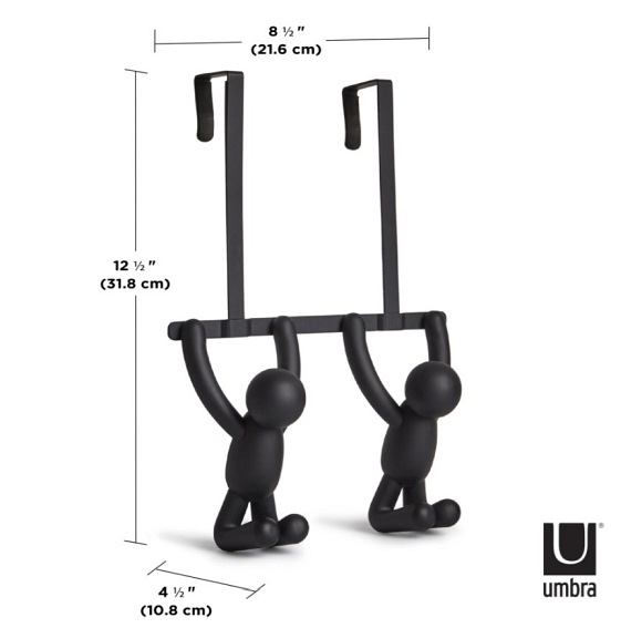 UMBRA podwójny wieszak BUDDY czarny