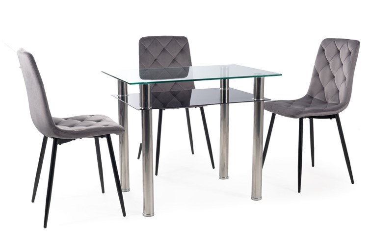 Krzesło JERRY Velvet Czarny/Szary Bluvel 14