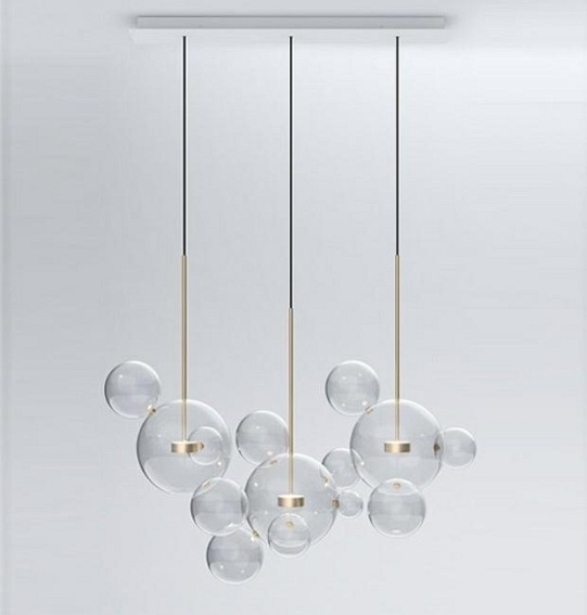 Lampa wisząca CAPRI LINE 3 Złota