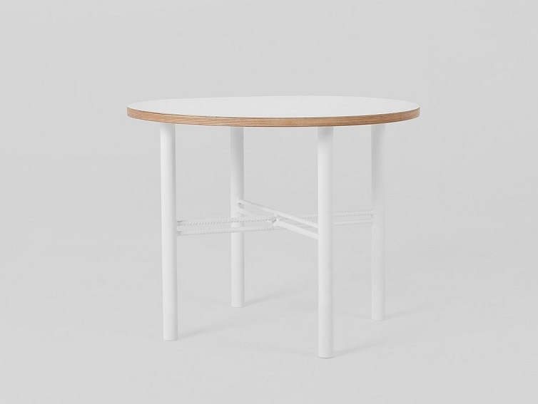 Stolik Kawowy PENTO 60 Biały/Naturalny