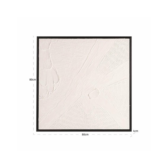 Obraz JANEY 80x80cm Biały