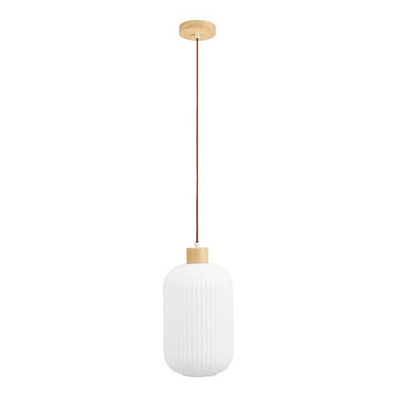 Lampa Wisząca ARGALO 20cm Biały/Naturalny