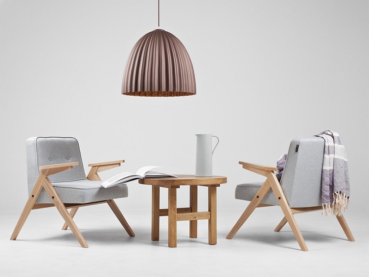 Lampa Wisząca Plissart M 50x41x116 Brązowy/Miedziany