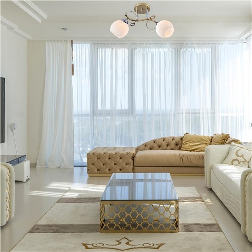 Żyrandol GOLDIO 2 Biały/Złoty