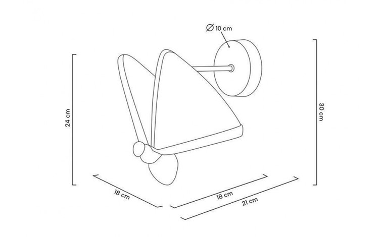 Lampa Ścienna BUTTERFLY M Złoty