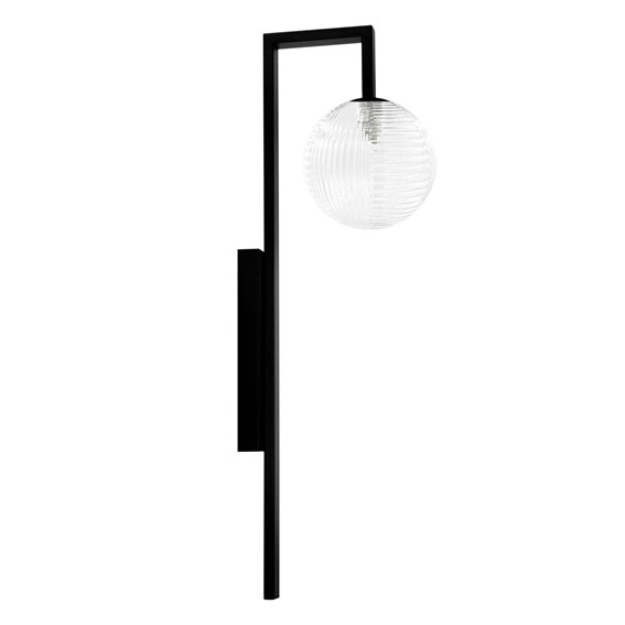 Kinkiet PARMA K-5763 Transparentny/Czarny