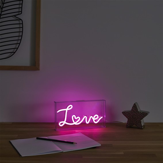 Lampa LED Love Akrylowa