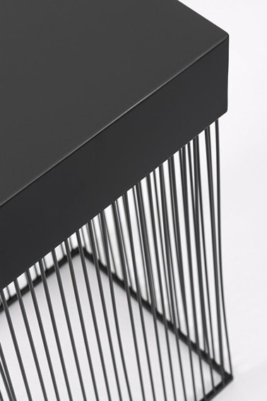 Stolik Kawowy YASLINE 30x30cm Czarny