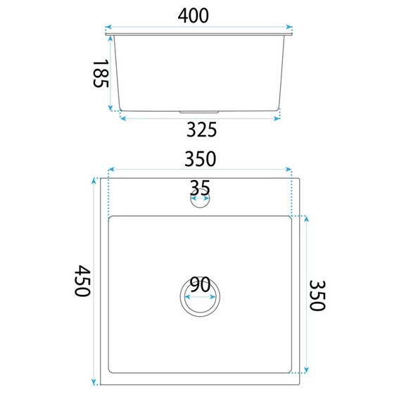Zlewozmywak Stalowy LEO 40 Nikiel Szczotkowany