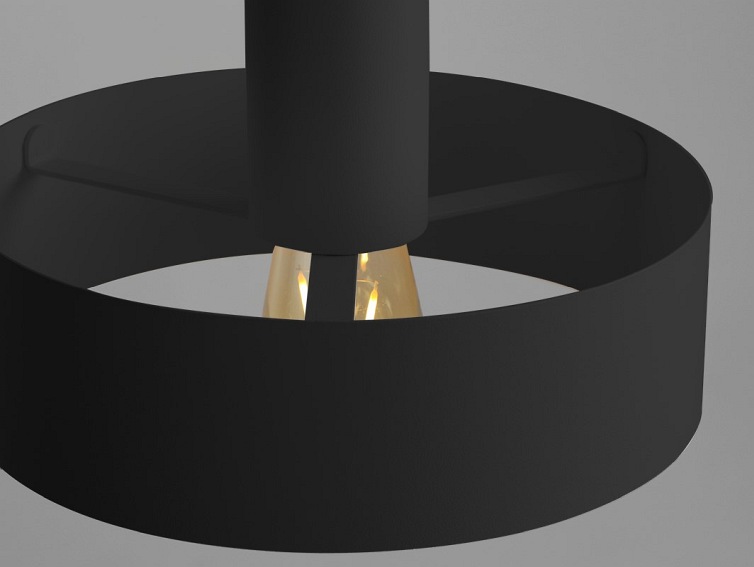 Lampa wisząca FAY 1 M – czarny