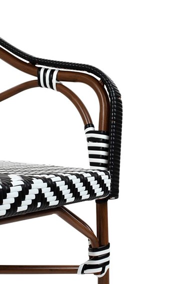 Krzesło CAFE AZURE Biały/Czarny