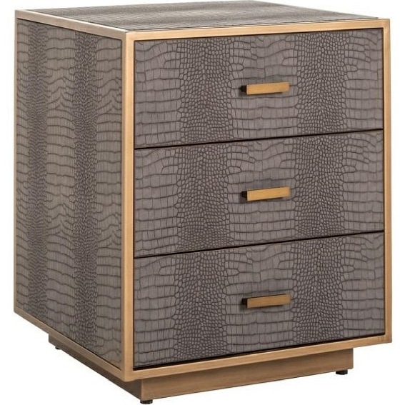 Komoda CLASSIO Szary/Złoty