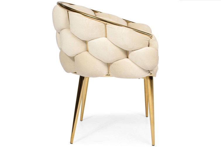 Krzesło BALLOON Złoty/Beżowy