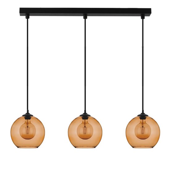 Listwa Wisząca MADEIRA 3 Czarny/Brązowy