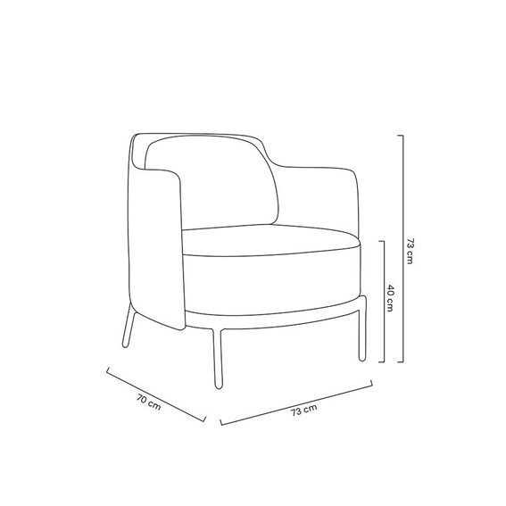 Fotel VENICE BLACK Czarny/Biały