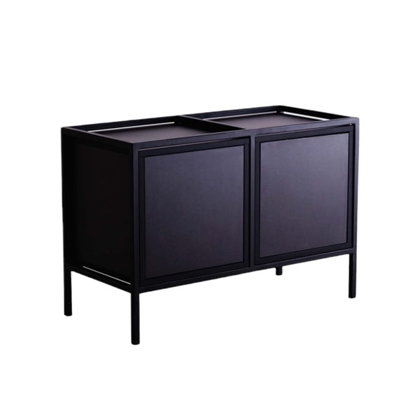 Regał SKAP BLACK 2R1 DOOR x2 Czarny