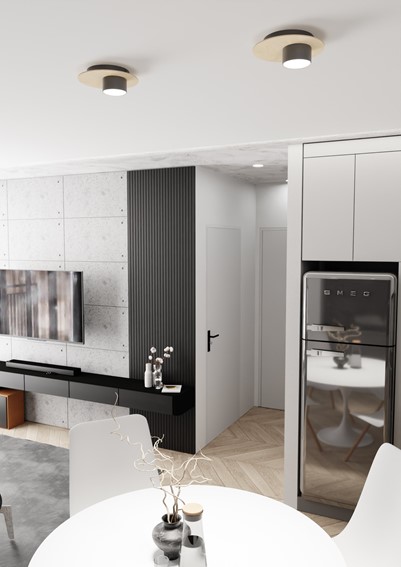 Lampa Sufitowa PIXO 1 WOOD Czarny/Dąb