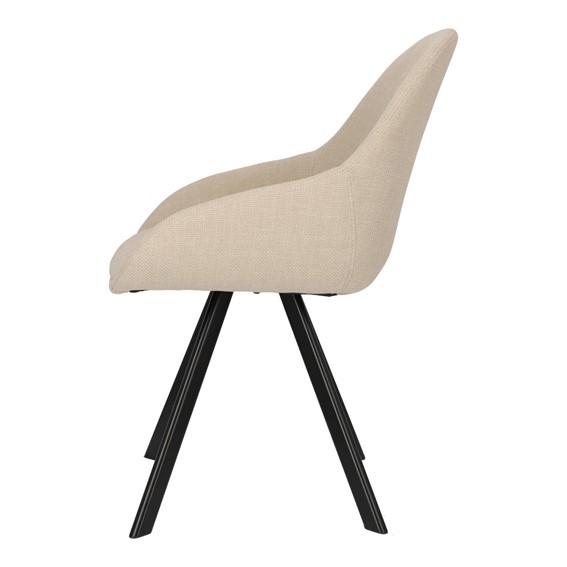 Krzesło NELS Czarne Nogi Beżowy