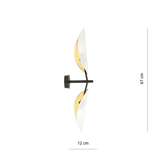 Kinkiet VENE K2 Biały/Naturalny