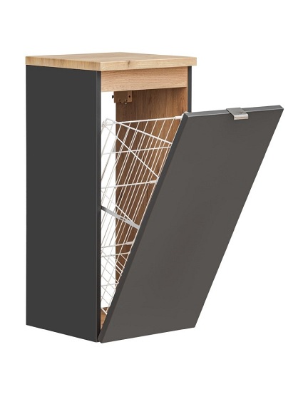 Szafka z koszem na pranie Capri Cosmos 811 Dąb Złoty Craft / Czarny