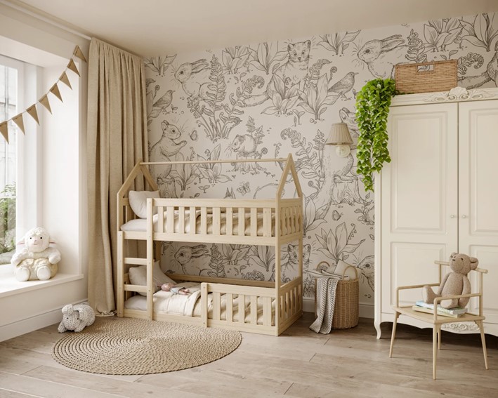 Łóżko Domek Piętrowy LISA 80x160 Sosna