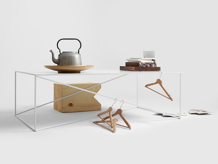 Stół Kawowy Memo Metal 140x80 Biały