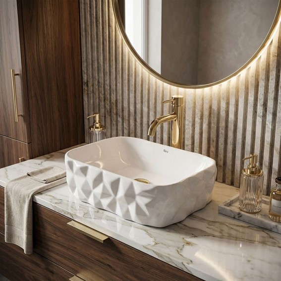 Umywalka Nablatowa ZAMIA Biały