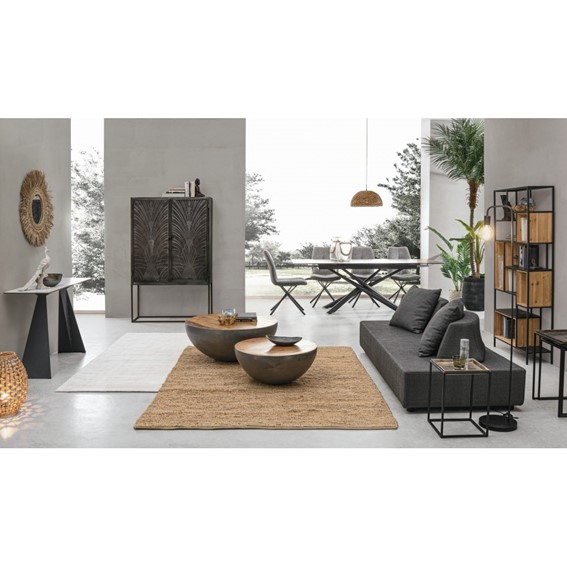 Stolik Kawowy LANCASTER Fi90cm Brązowy