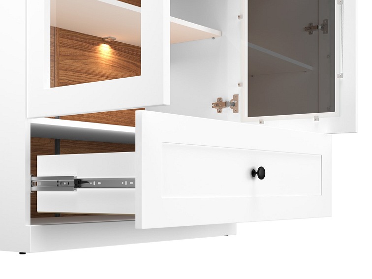 Witryna Lille 05 40x92x140 Biały Alpejski