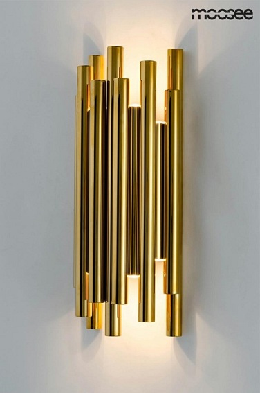 Lampa ścienna ORGANO Złota