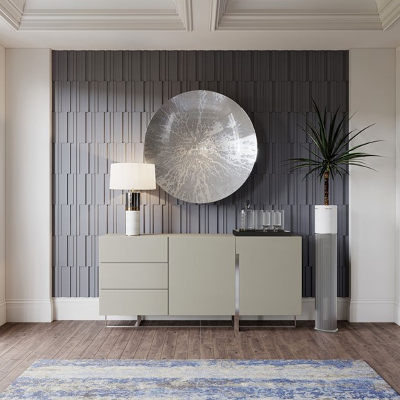 Komoda HUDSON H01 Szary/Biały