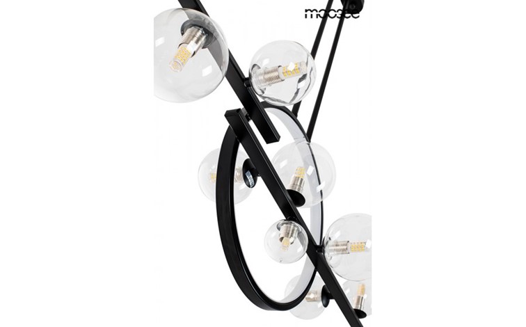 Lampa Wisząca ALURE LINE TWIN 120 Czarny/Transparentny