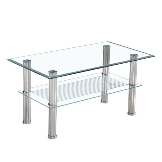 Stolik Kawowy CT-010 Transparentny/Chrom