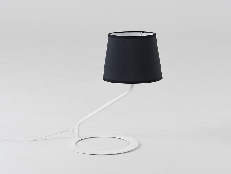 Lampa stołowa SHADE TABLE –klosz czarny,biały