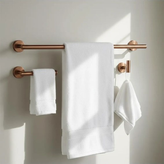 Komplet Wieszaków Łazienkowych ARI Miedź Szczotkowany