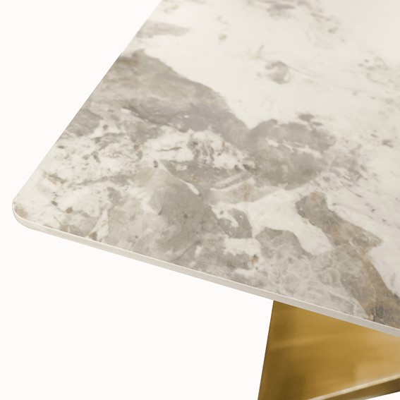 Stół MODIG M40 180x90cm Biały/Złoty