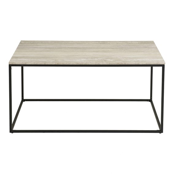 Stolik Kawowy VITA 90x60cm Beżowy/Czarny