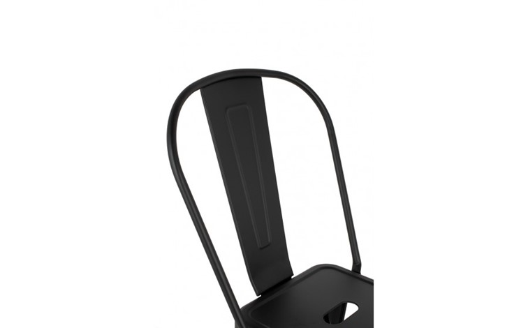 Krzesło Barowe TOWER BIG BACK 66 Czarny