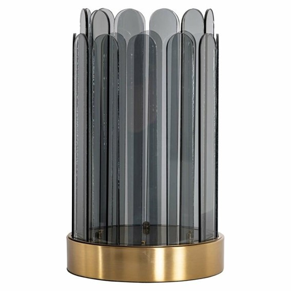 Świecznik DAISEY L Czarny/Złoty