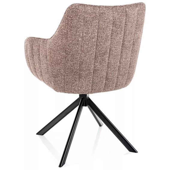 Krzesło AZALIA LEO Ciemny Beż/Czarny Mat