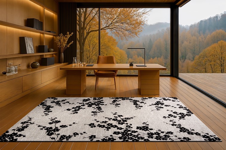 Dywan SAKURA NIGHT SNOW 9835 240x340 cm Biały/Czarny