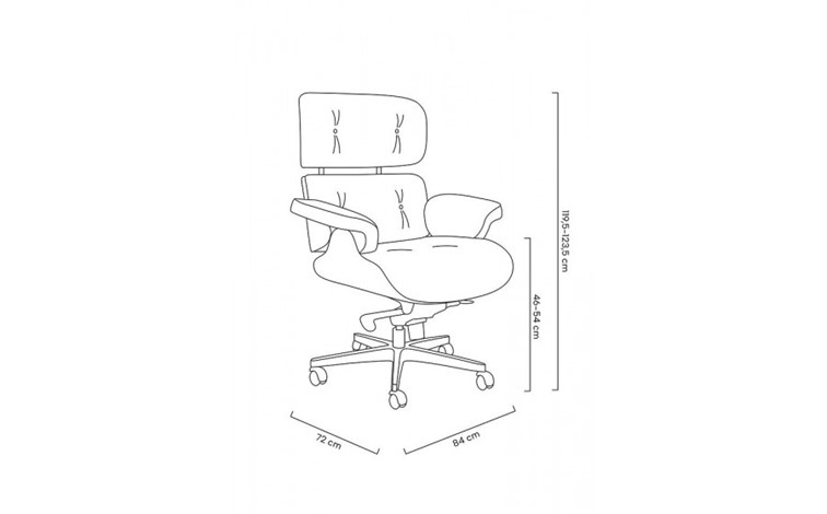 Fotel Biurowy LOUNGE GUBERNATOR BIG XL Czarny/Orzech